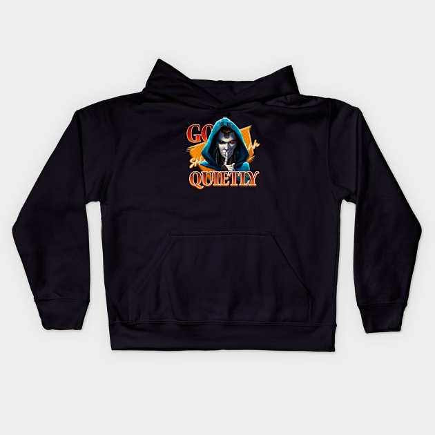 Ash - Go Quietly Kids Hoodie by Paul Draw